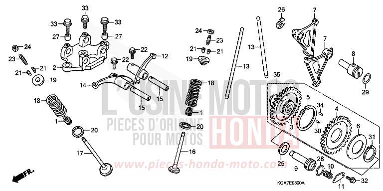 NOCKENWELLE/VENTIL von CG125 TITAN ES FORCE SILVER METALLIC (NH411) von 2004